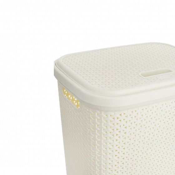 Корзина для белья RATTAN слоновая кость 55л