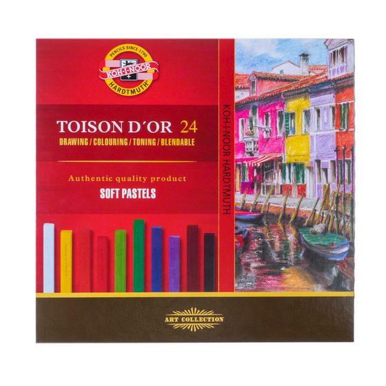 Пастель сухая художественная 24 цвета, Soft Koh-I-Noor TOISON D`OR 8584