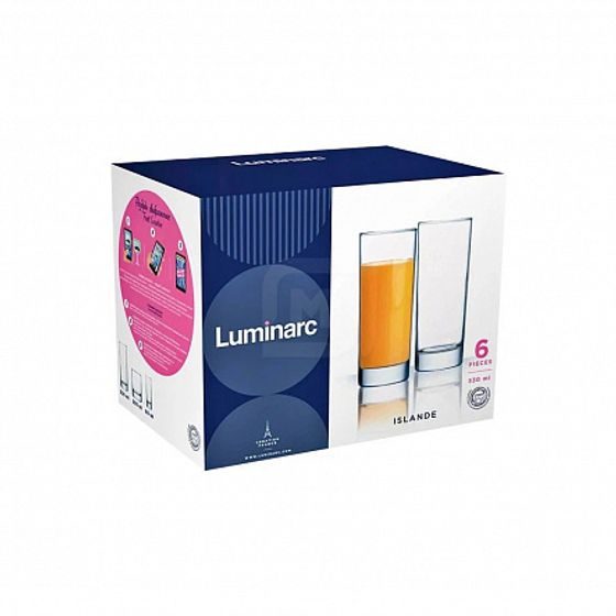 Набор стаканов ИСЛАНДИЯ 6шт 330мл высокие