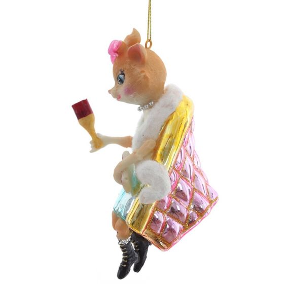 Украшение новогоднее "Кошка", L8 W12 H11 см