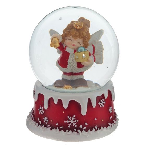 Фигурка декор в стекл шаре &quot;Ангел&quot;, D6 см, L7 W7 H9 см, 3в.