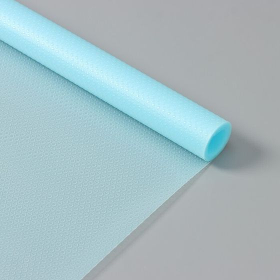 Коврик противоскользящий Доляна «Круги», 30×150 см, цвет прозрачный голубой