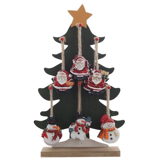 Набор из 72 шт Украшение новогоднее ассорти на подставке &quot;Ёлка, L30,5 W11 H49 см