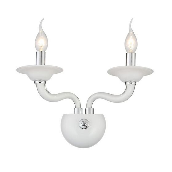 Бра St Luce. SL1112.501.02. Serenatta. 2х40 Вт, E14, 35х37 см, цвет хром, белый