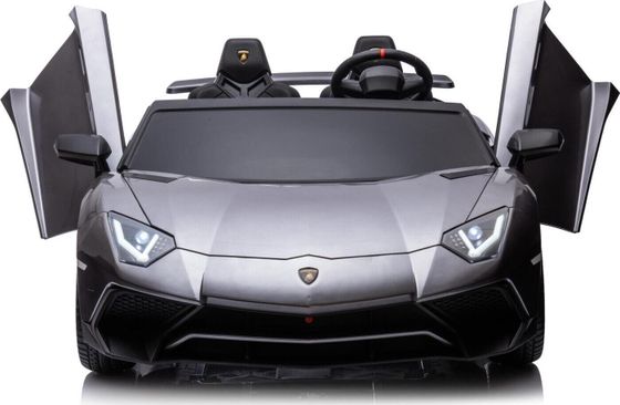 TRITON Lamborghini Aventador SV Battery Ride-On для 2 детей, серый + бесщеточный двигатель + надувные колеса + аудиосветодиод