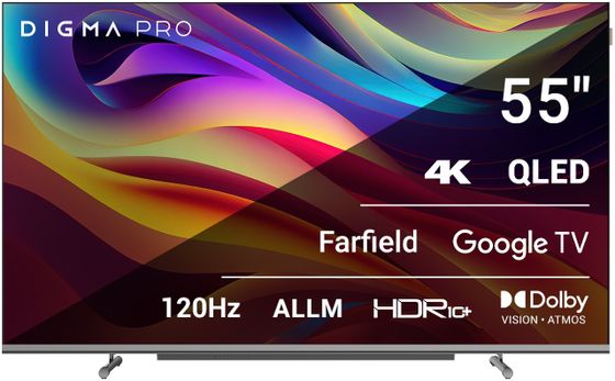 Телевизор LED 55&quot; Digma Pro 55C Smart TV черный 4K Ultra HD безрамочный
