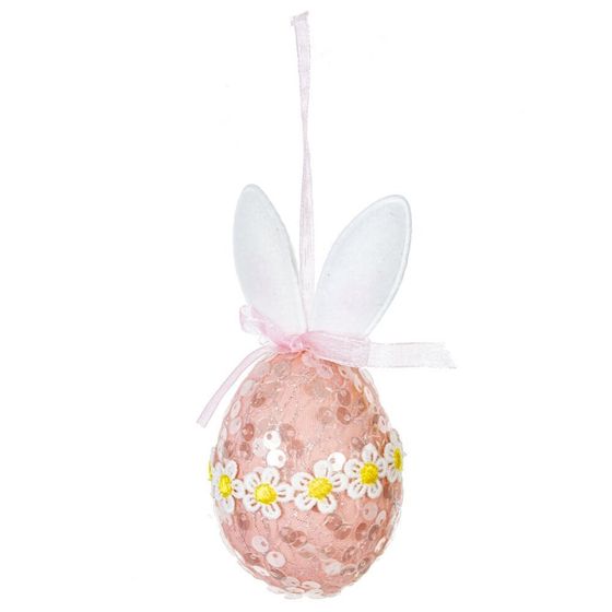 Изделие декоративное подвесное &quot;Яйцо&quot; (блок 12шт), L6 W6 H11 см, 3в.