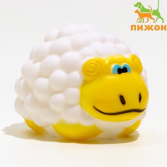 Игрушка пищащая &quot;Барашек&quot;,  8 х 6 см, белая