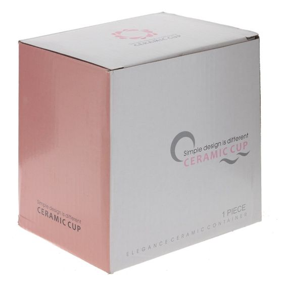 Кружка с крышкой, 500 мл, L14 W9 H13 см, дизайн микс