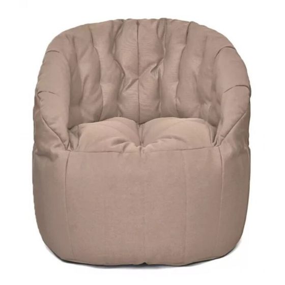 Кресло Челси, размер 85х85 см, ткань ткань рогожка, цвет коричневый