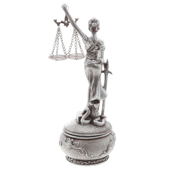 Шкатулка &quot;Фемида&quot;, L9,5 W9,5 H26 см