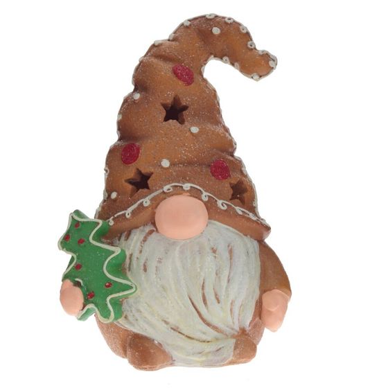 Фигурка декоративная с подсветкой &quot;Пряничный Гном&quot;,  L13 W8,5 H19,5 см, 2в. (LR44 2 шт)