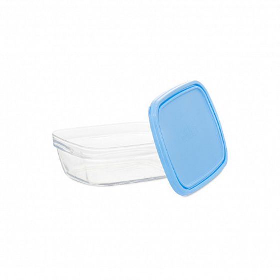 Контейнер FRESHBOX 1.1л прямоугольный с голубой крышкой