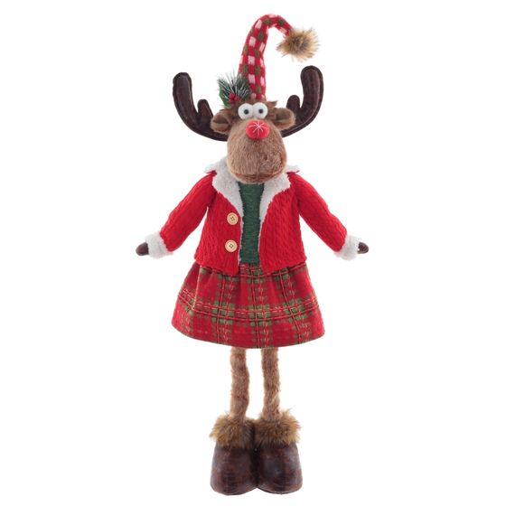 Игрушка набивная &quot;Олень&quot; (телескоп ноги), L29 W17 H98/48 см, 2в.