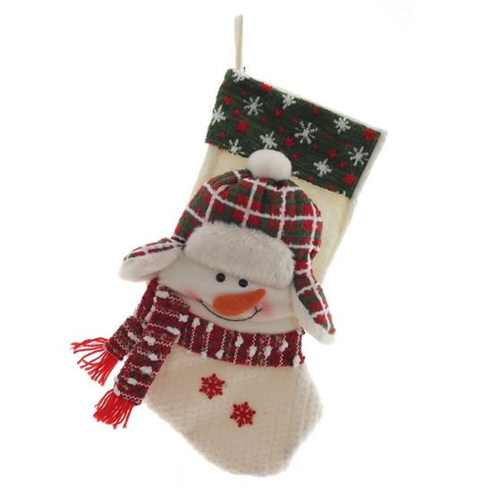 Носок для подарков &quot;Снеговик&quot;, L25 W7 H49 см, 2в.