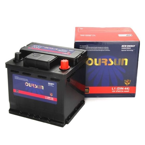 Аккумулятор OURSUN DIN L1R, 44 Ah, 370 A, 206x174x190, прямая полярность