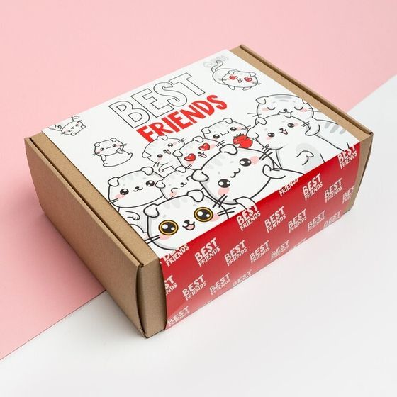 !Подарочный набор «Лучший друг», плед 85х100 см и аксессуары