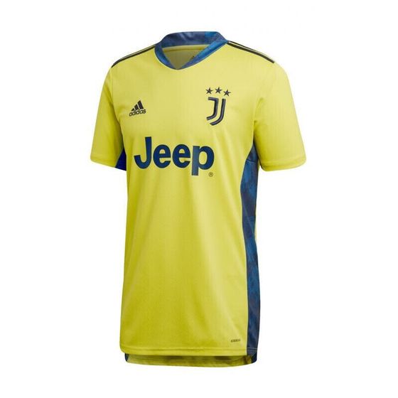 Мужская футболка спортивная зеленая с надписями Adidas Juventus Turin M FI5004 goalkeeper jersey