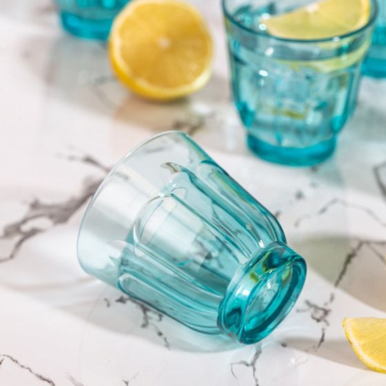 Стакан РОМАН бирюзовый 250мл низкий