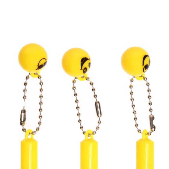 !09 Ручка гелевая-прикол (набор 3 штуки) &quot;Смайл&quot;, подвеска, МИКС