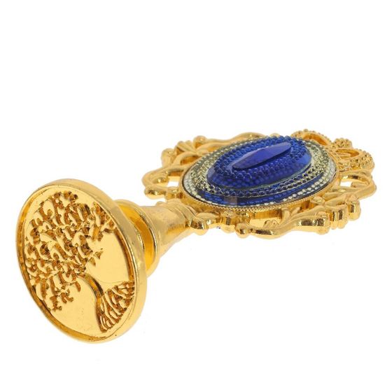 Набор для сургучной печати: ложка, воск, свеча, печать, 2 штампа, Д23 Ш11 В4 см