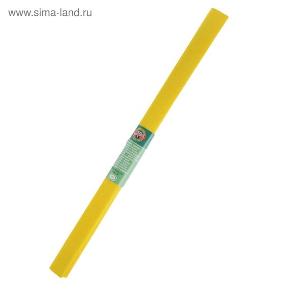 !09 Бумага крепированная 50 cм. x 4 м., поделочная гофро Koh-I-Noor в рулоне, цвет желтый