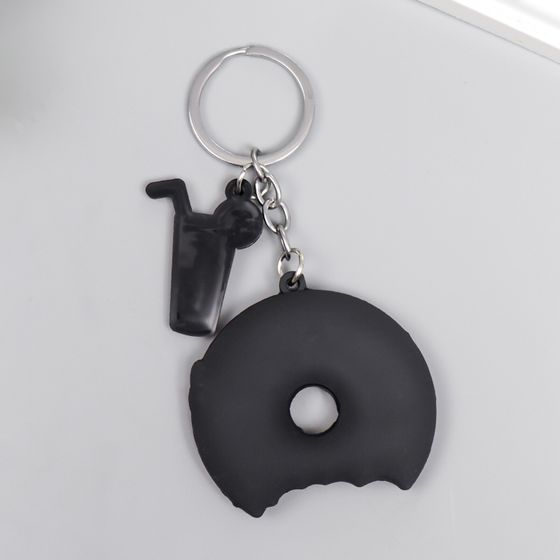 !Брелок резина "Котик пончик" 3 штуки 4,1х4 см лимонад 3х2,1 см