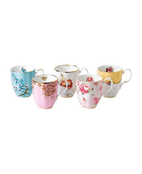 100 Years 1950-1990 5-Piece Mug Set