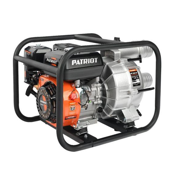 Мотопомпа PATRIOT MP3065SF, 4Т, бенз., 5150Вт, 7 л.с, 1100 л/мин, вход 80 мм, ручной старт