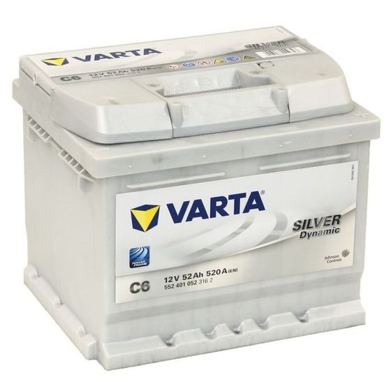 Автомобильный аккумулятор Varta 52 Ач, обратная полярность Silver Dynamic 552 401 052