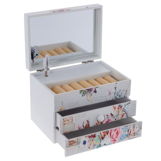 Шкатулка для украшений музыкальная, Д17 Ш12 В13 см