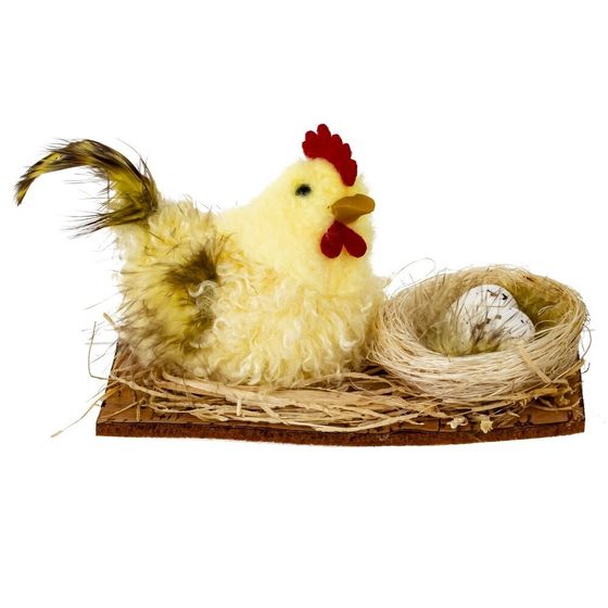 Фигурка декоративная &quot;Курица&quot; (блок 6шт), L11 W5 H6 см, 3в.