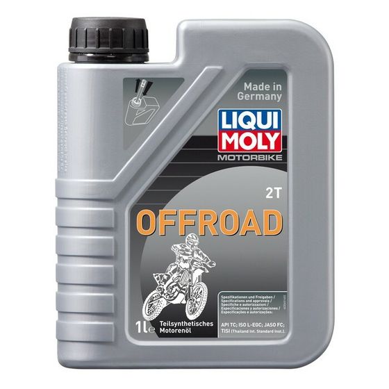 Моторное масло для 2-тактных мотоциклов LiquiMoly Motorbike 2T Offroad TC FC L-EGD полусинтетическое, 1 л (3065)