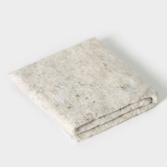 Салфетка - тряпка хозяйственная Доляна, 60×80 см, плотность 180 г/м, строчка 2,5 мм, с оверлоком, белая