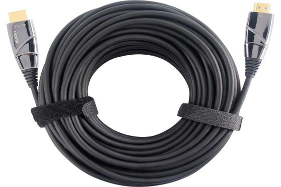 Кабель оптический Vcom HDMI 19M(m) - HDMI19M(m) 10м черный/серебро (D3743-10M)
