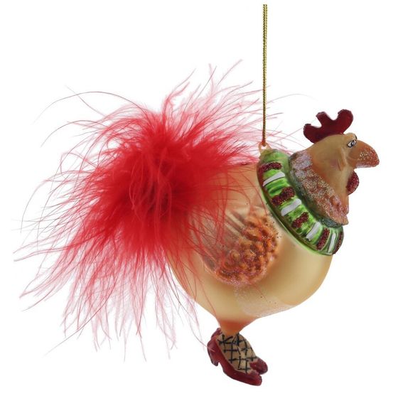 Украшение новогоднее "Курица", L9 W6 H11 см