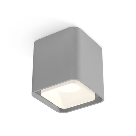 Светильник накладной с акрилом Ambrella light, XS7842010, MR16 GU5.3, GU10 LED 10 Вт, цвет серый песок, белый матовый