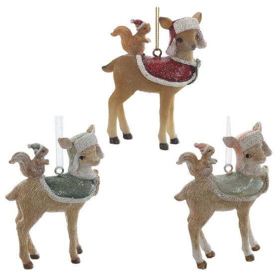 Фигурка декоративная подвесная "Олененок", L5,5 W2,5 H8 см, 3в.
