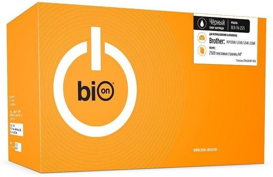 Картридж лазерный Bion TN-2375 для Brother HL-L2300D/DCP-L2500/2520/2540/2560/MFC-L2700/2720/2740/HL-L2340/2360/2365/2300/2340/2360/2365/DCP-L2500/252