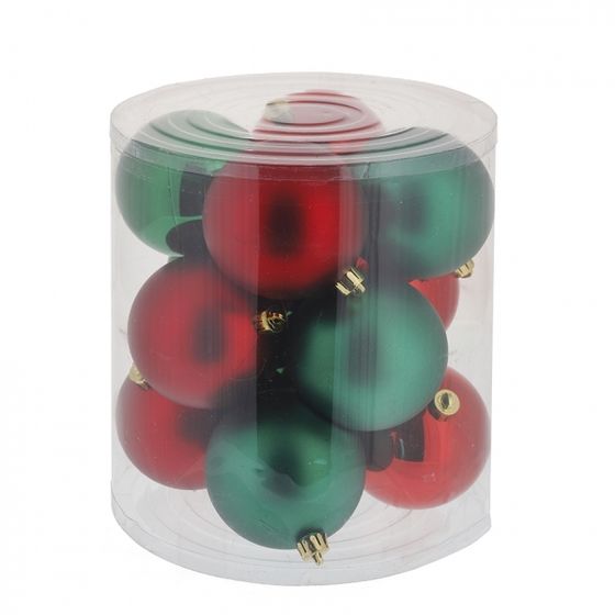 Набор из 12шт Украшение новогоднее Шар "Летнее настроение", D 8 см, L19 W19 H21 см