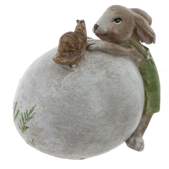 Фигурка декоративная &quot;Заяц с яйцом&quot;, L8 W5 H6,5 см