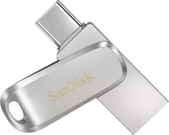 Флеш диск 32Gb Sandisk Ultra Dual Drive Luxe SDDDC4-032G-G46 USB3.1 серебристый
