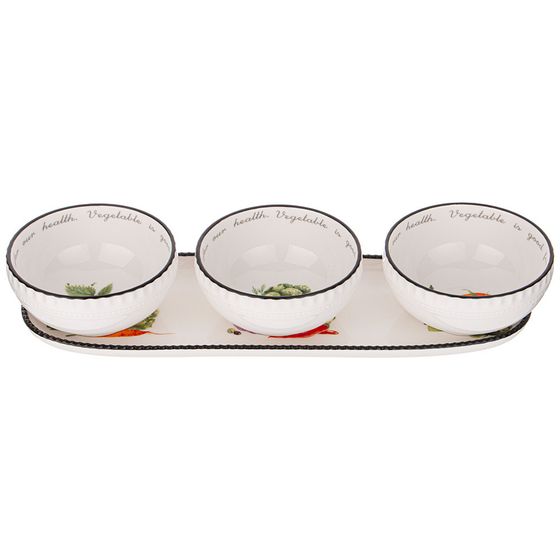 НАБОР СОУСНИКОВ LEFARD &quot;KITCHEN PASSIONS&quot; 4 ШТ. НА ПОДСТАВКЕ 30,1*9,4*5,8 СМ