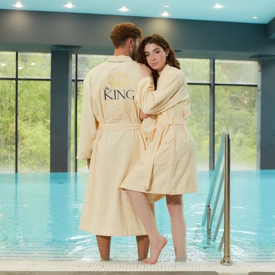 Халат махровый мужской King, размер 56-58, 100% хлопок