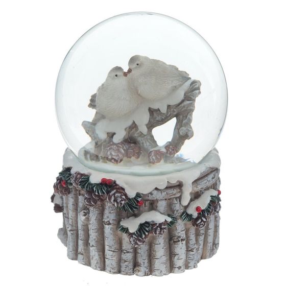 Фигурка декор в стекл шаре &quot;Птички&quot;, D6 см, L7 W7 H9 см, 2в.