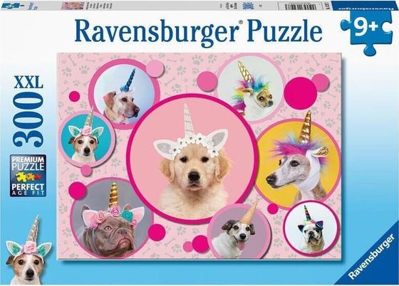 Ravensburger Puzzle 300el Pieski Jednorożce 132973 RAVENSBURGER p6