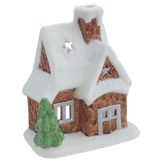 Подсвечник &quot;Домик&quot; (диаметр свечи - 6 см), L13 W8 H16 см, 2в.