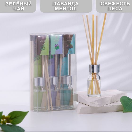 Диффузор ароматический &quot;Богатство Аромата&quot;, &quot;розмарин, мята, сосна&quot;, 3 шт. по 10 мл
