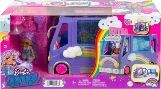 Lalka Barbie Mattel Barbie Extra Minibus koncertowy + Lalka Mini Minis Zestaw HKF84