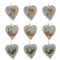 Набор из 9-ти изделий декоративных подвесных &quot;Сердце&quot; (5*0,5*6), L19,5 W6,5 H2 см
